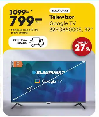 Biedronka Telewizor led 32fgb5000s Blaupunkt oferta