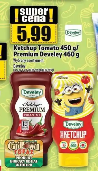 Topaz Ketchup Tomato 450 g/ Premium Develey 460 g Develey oferta