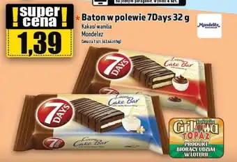 Topaz Baton w polewie 7Days 32 g Mondelez oferta