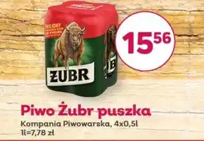 Społem Żubr Piwo jasne 2 l (4 x 0,5 l) oferta