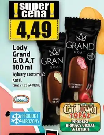 Topaz Lody Grand G.O.A.T 100 ml Koral oferta
