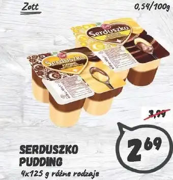 Wafelek Serduszko pudding 4x125g oferta