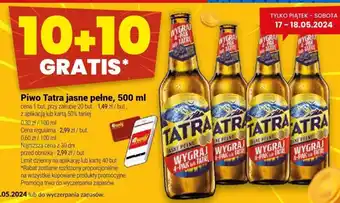 Twój Market Piwo Tatra jasne pełne 500 ml oferta
