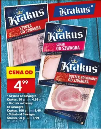 Twój Market Szynka od Szwagra Krakus 90 g oferta