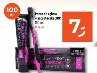 Dealz Pasta do zębów charcoal + szczoteczka Xoc oferta