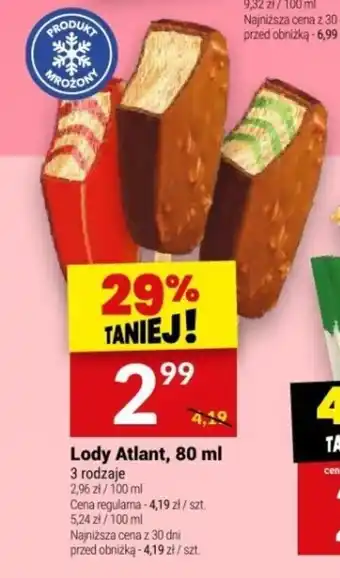 Twój Market Lody Atlant, 80 ml oferta