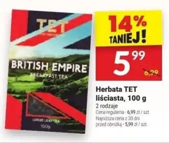 Twój Market Herbata TET liściasta, 100 g oferta