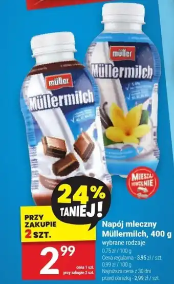 Twój Market Napój mleczny Müllermilch, 400 g oferta