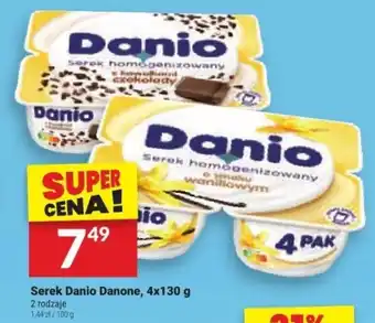 Twój Market Serek Danio Danone, 4x130 g oferta