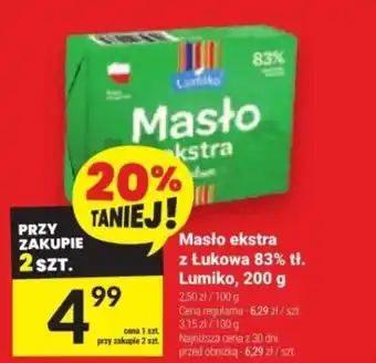 Twój Market Masło ekstra z Łukowa 83% tł. Lumiko, 200 g oferta