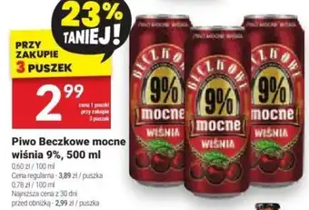 Twój Market Piwo Beczkowe mocne wiśnia 9%, 500 ml oferta