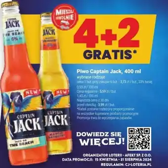 Twój Market Piwo Captain Jack, 400 ml oferta