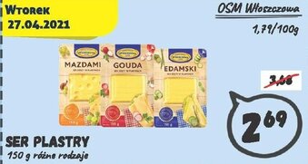 Wafelek Ser plastry Włoszczowa 150g oferta