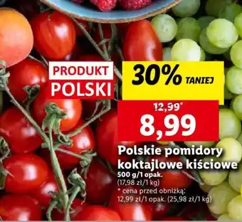 Lidl Polskie pomidory koktajlowe kiściowe 500 g oferta