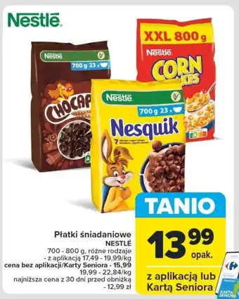 Carrefour Płatki śniadaniowe NESTLÉ 700-800 g oferta