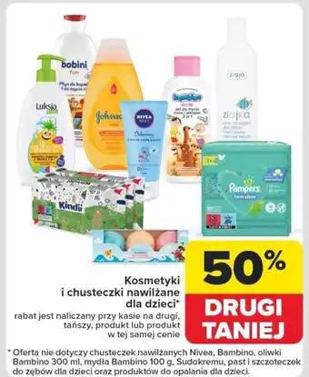 Carrefour Kosmetyki i chusteczki nawilżane dla dzieci oferta