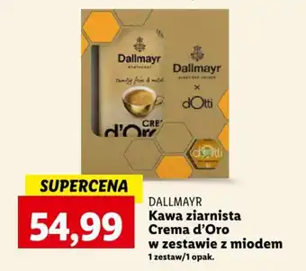 Lidl DALLMAYR Kawa ziarnista Crema d'Oro w zestawie z miodem oferta