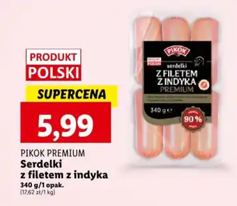 Lidl PIKOK PREMIUM Serdelki z filetem z indyka 340 g oferta