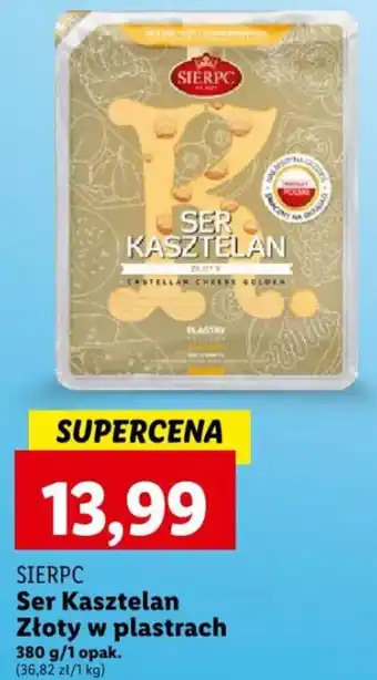 Lidl SIERPC Ser Kasztelan Złoty w plastrach 380 g oferta