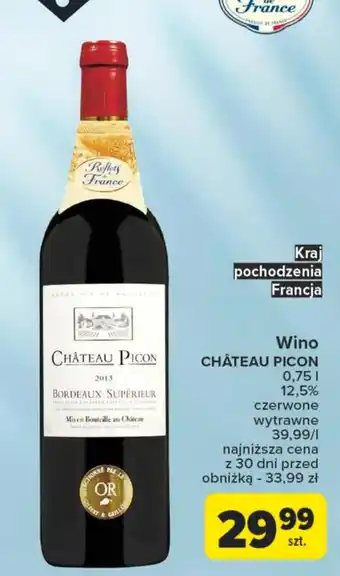 Carrefour Wino CHÂTEAU PICON 0,75l oferta