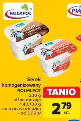 Carrefour Serek homogenizowany ROLMLECZ 200 g oferta