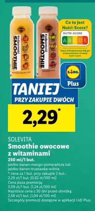 Lidl Smoothie owocowe z witaminami 250 ml/1 but. oferta