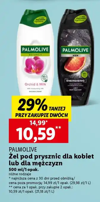 Lidl Żel pod prysznic dla kobiet lub dla mężczyzn 500 ml/1 opak. oferta