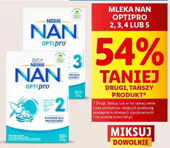 Lidl MLEKA NAN OPTIPRO 2,3,4 LUB 5 oferta