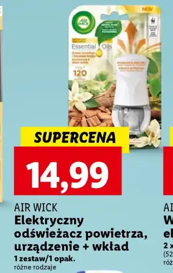 Lidl Elektryczny odświeżacz powietrza, urządzenie + wkład oferta