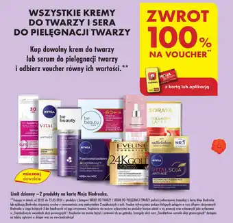 Biedronka WSZYSTKIE KREMY DO TWARZY I SERA DO PIELĘGNACJI TWARZY oferta