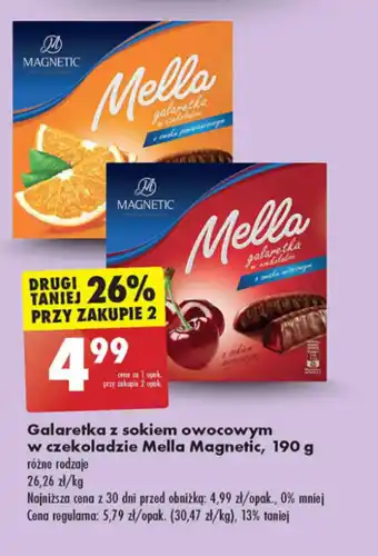 Biedronka Galaretka z sokiem owocowym w czekoladzie Mella Magnetic, 190 g oferta