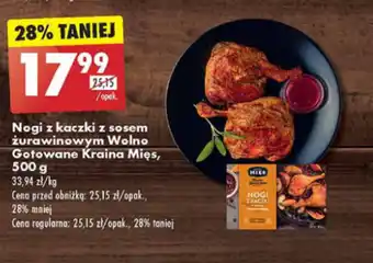 Biedronka Nogi z kaczki z sosem żurawinowym Wolno Gotowane Kraina Mięs, 500 g oferta
