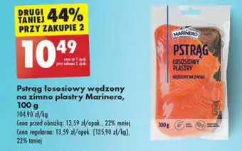 Biedronka Pstrąg łososiowy wędzony na zimno plastry Marinero, 100 g oferta