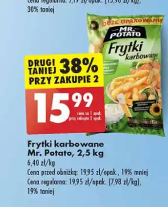 Biedronka Frytki karbowane Mr. Potato, 2,5 kg oferta