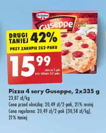 Biedronka Pizza 4 sery Guseppe, 2x335 g oferta