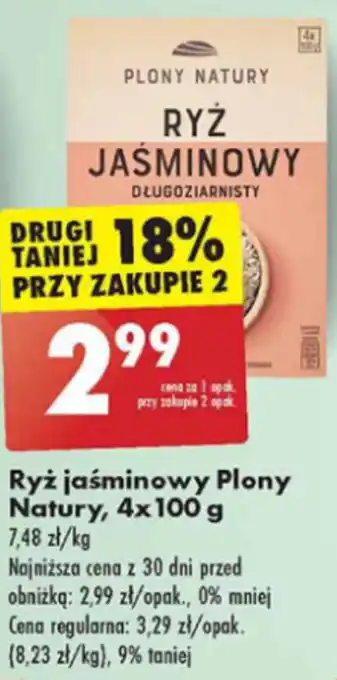 Biedronka Ryż jaśminowy Plony Natury, 4x100 g oferta