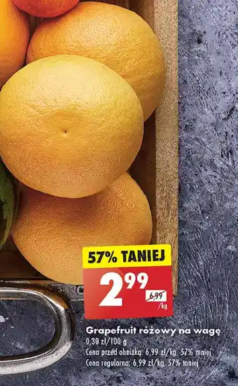Biedronka Grapefruit różowy oferta