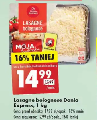 Biedronka Lasagne bolognese Dania Express, 1 kg oferta