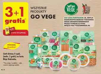 Biedronka WSZYSTKIE PRODUKTY GO VEGE oferta