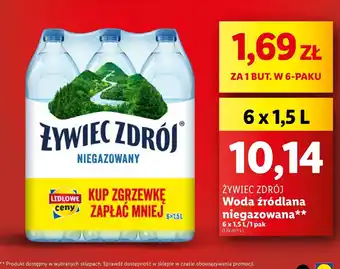 Lidl Woda niegazowana Żywiec Zdrój oferta