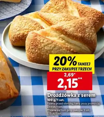 Lidl Droźdżówka z serem oferta