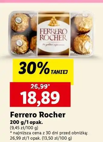 Lidl Praliny w pudełku plastikowym Ferrero Rocher oferta