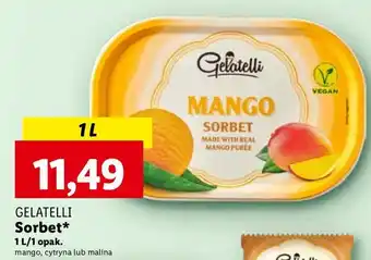 Lidl Sorbet malinowy Gelatelli oferta