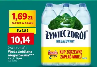 Lidl Woda niegazowana Żywiec Zdrój oferta
