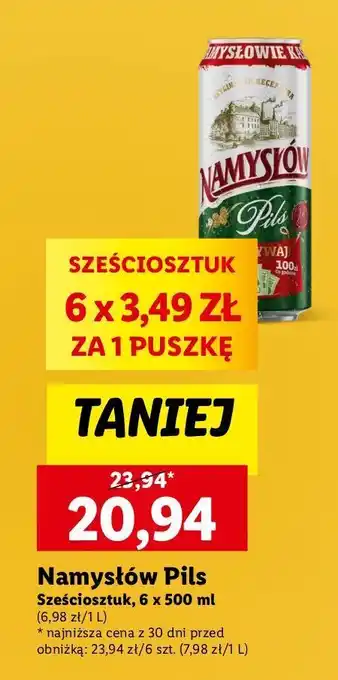 Lidl Piwo Namysłów Pils oferta