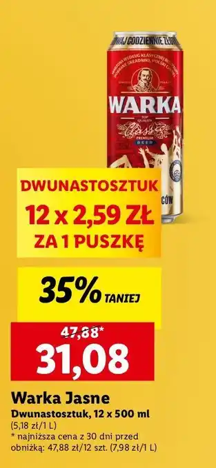 Lidl Piwo Warka oferta