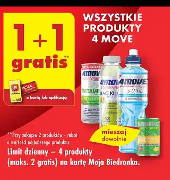 Biedronka Napój witaminy + minerały witalność 4Move Active Vitamin oferta