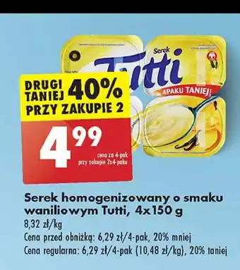 Biedronka Serek wanilia Tutti oferta