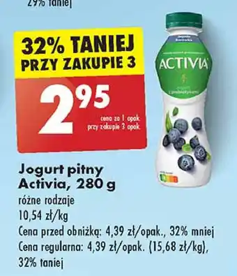 Biedronka Jogurt jagoda-borówka amerykańska Danone Activia oferta