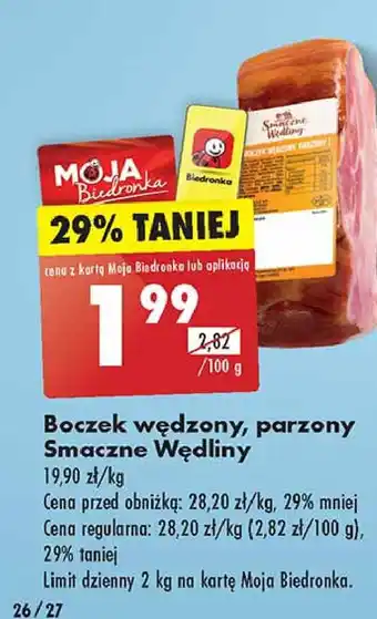 Biedronka Boczek wędzony parzony Smaczne Wędliny oferta